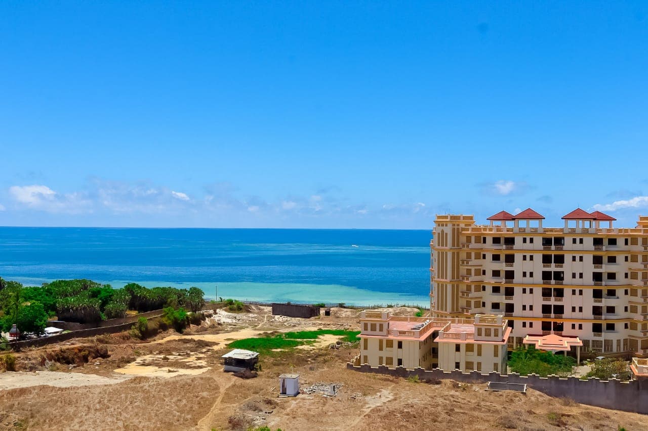 Panoramic ocean view from Sunrise Resort, Nyali coast